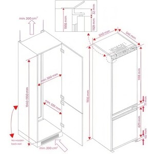 Встраиваемый холодильник Teka RBF 77360 FI