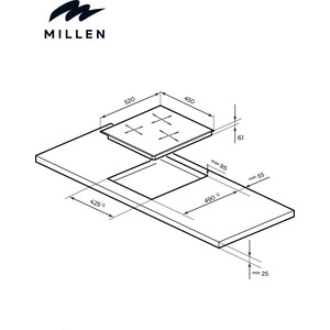 Индукционная варочная панель MILLEN MIH 451 BL