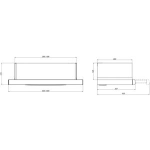 Вытяжка встраиваемая Elikor Slide 50П-430 белый/белый