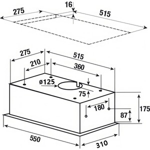 Вытяжка встраиваемая Kuppersbusch DEL 5100.0 S-01