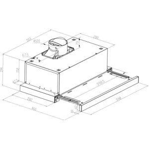 Вытяжка встраиваемая Meferi SLIDEBOX60BK POWER