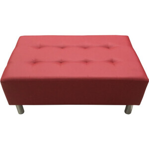 Банкетка Мягкий офис Классик с утяжками двухместная красная