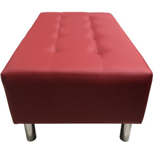 Банкетка Мягкий офис Классик с утяжками двухместная красная