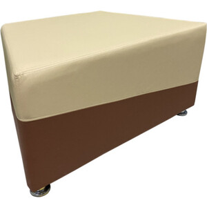 Банкетка Мягкий офис Фригг пирамида бежево-коричневая