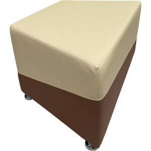 Банкетка Мягкий офис Фригг пирамида бежево-коричневая