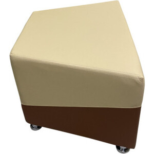 Банкетка Мягкий офис Фригг пирамида бежево-коричневая