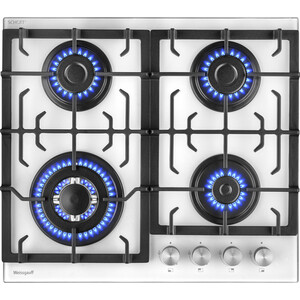 Газовая варочная панель Weissgauff HGG 641 WGSV Nano Glass
