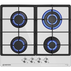 Газовая варочная панель Meferi MGH604WH GLASS POWER