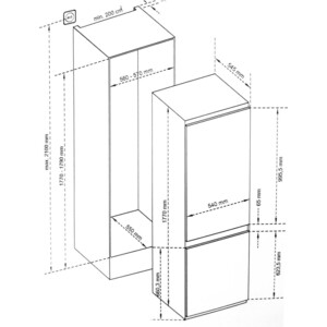 Встраиваемый холодильник VestFrost VFBI17F00
