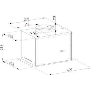 Вытяжка встраиваемая Weissgauff Dubhe 450 Inox