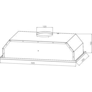 Вытяжка встраиваемая Weissgauff BOX 600 White