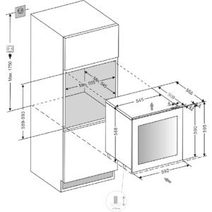 Встраиваемый винный шкаф Pando PVMAVP 60-25CRR