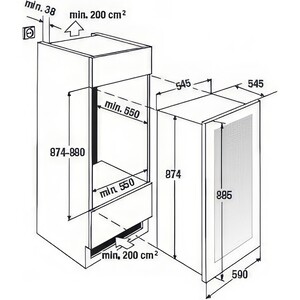 Встраиваемый винный шкаф Kuppersbusch FWK 2800.0 S1 Stainless steel