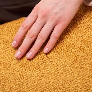 Кресло бескаркасное Mypuff груша, Горчичный, размер XXXXL- Комфорт, букле