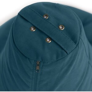 Кресло бескаркасное Mypuff груша, Глубокая бирюза, размер XXL- Миди, мебельный велюр