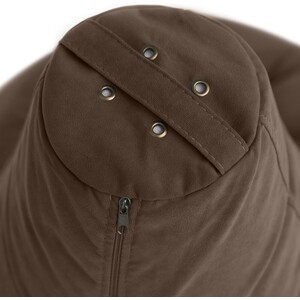 Кресло бескаркасное Mypuff груша, Горький шоколад, размер XXL- Миди, мебельный велюр (bs_424)