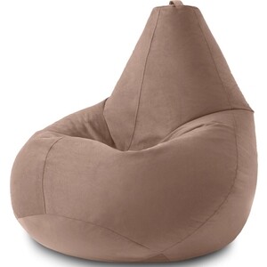 Кресло бескаркасное Mypuff груша, Какао, размер XXXL- Стандарт, велюр