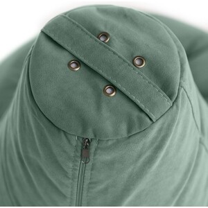 Кресло бескаркасное Mypuff груша, Пыльный ментол, размер XXXL- Стандарт, мебельный велюр