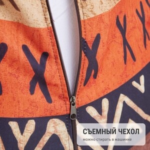 Кресло бескаркасное Mypuff груша, Африка, размер XXL- Миди, мебельный хлопок