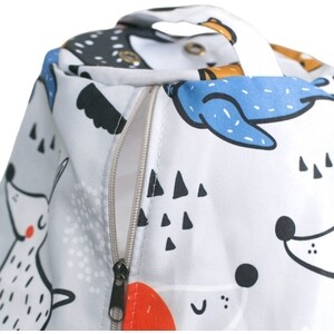 Кресло бескаркасное Mypuff груша, Веселые собачки, размер XXXXL- Комфорт, мебельный хлопок