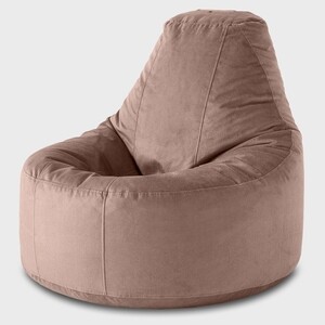 Кресло-пуф Mypuff Люкс Какао, размер XXXXL- Комфорт, мебельный велюр