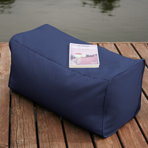 Кресло бескаркасное Mypuff лежак шезлонг, Лонг Темно-синий, оксфорд 600