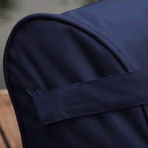 Кресло бескаркасное Mypuff лежак шезлонг, Лонг Темно-синий, оксфорд 600