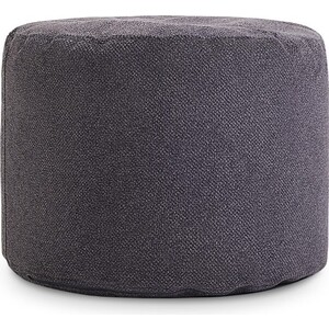 Пуфик бескаркасный Mypuff цилиндр Антрацит, букле