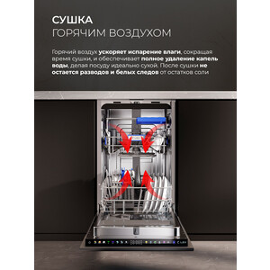 Встраиваемая посудомоечная машина Lex PM 4583А color Lux
