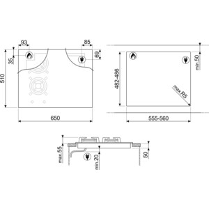 Комбинированная варочная панель Smeg PM6643R