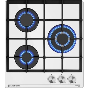 Газовая варочная панель Meferi MGH453WH GLASS POWER