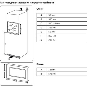 Встраиваемая микроволновая печь Samsung MS23A7013AT/BW