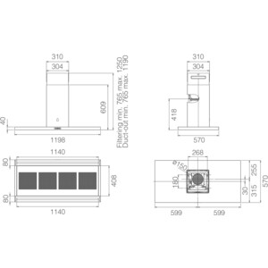 Вытяжка Elica THIN ISLAND IX/A/120
