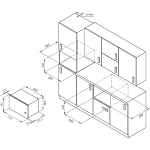 Встраиваемая микроволновая печь AKPO MEA 2002 Flat BL