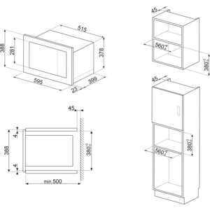 Встраиваемая микроволновая печь Smeg FMI225BI