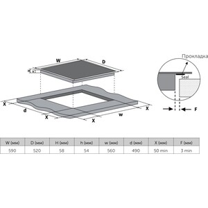 Индукционная варочная панель AKPO PIA 6094402E BL