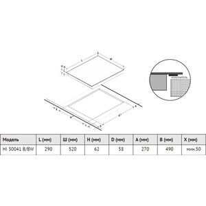 Индукционная варочная панель Korting HI 30041 BW