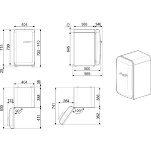 Холодильник Smeg FAB5LOR6