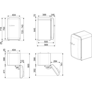 Холодильник Smeg FAB5RCR6