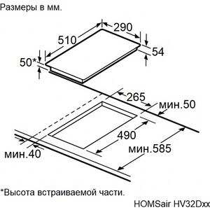 Электрическая варочная панель HOMSair HV32DBK