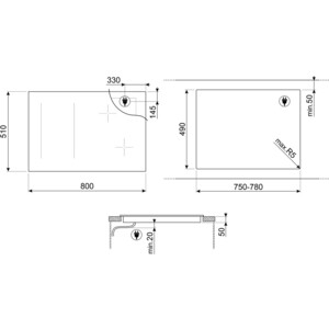 Индукционная варочная панель Smeg SI1M24854D