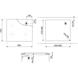 Индукционная варочная панель Smeg SI1M24644D