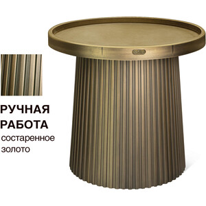 Журнальный столик Sheffilton SHT-CT94 патина золотая