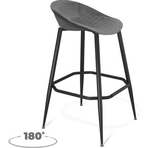 Стул барный Sheffilton SHT-ST19-SF2/S1480 Туманная дымка/черный муар