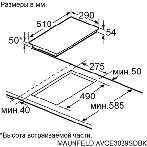 Электрическая варочная панель MAUNFELD AVCE3029SDBK