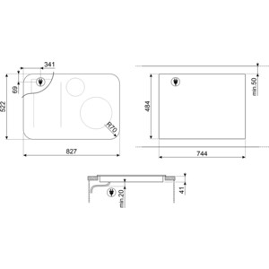 Индукционная варочная панель Smeg SISL7845X