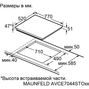 Электрическая варочная панель MAUNFELD AVCE7044STOBK