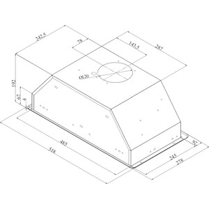 Вытяжка встраиваемая Korting KHI 6393 X