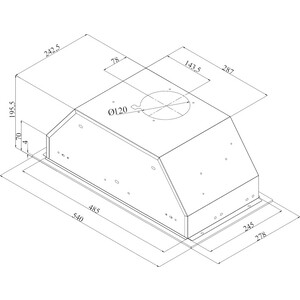Вытяжка встраиваемая Korting KHI 6788 GN