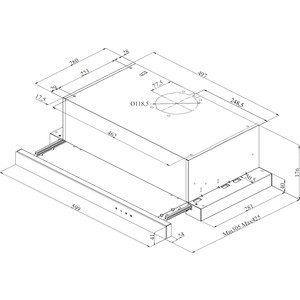 Вытяжка встраиваемая Korting KHP 6900 DGW